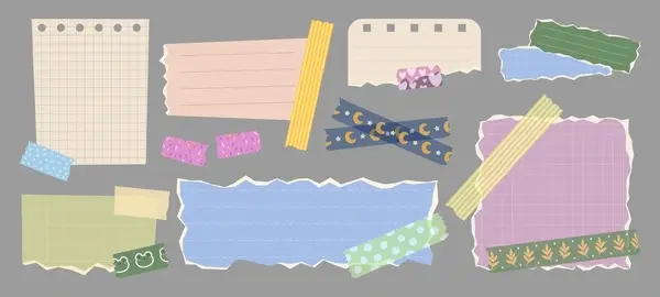 Illustration af en åben dagbog med rolige farver